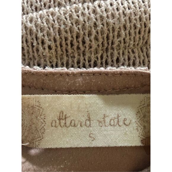 Altar’d State Dress Crochet Lace Taupe Peasant Boho Size S - Picture 11 of 11